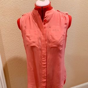 Banana Republic Coral Sleeveless Military Top 2P